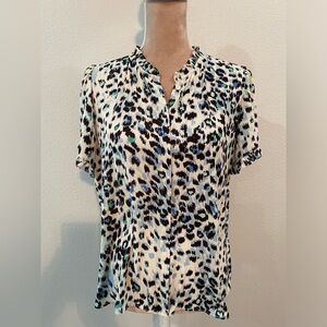 Tahari Animal print blouse